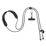 Cabo carregador USB-C com massajador e suporte para telemóvel 100W cor preto primeira vista
