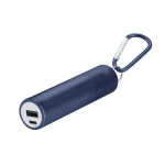Power bank em alumínio reciclado recarregável e removível 2200mAh cor azul-marinho primeira vista