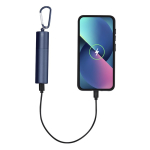 Power bank em alumínio reciclado recarregável e removível 2200mAh