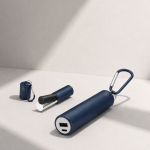 Power bank em alumínio reciclado recarregável e removível 2200mAh