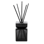 Difusor aromático de vidro preto com 5 varetas de fibra 200ml cor preto primeira vista