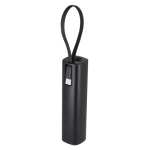 Power bank em alumínio reciclado com cabo tipo C integrado 5000mAh