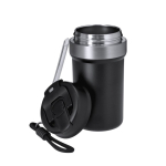 Copo térmico em aço inoxidável reciclado com pega e palhinha 490ml