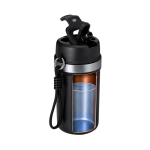 Copo térmico em aço inoxidável reciclado com pega e palhinha 490ml