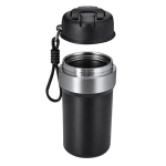 Copo térmico em aço inoxidável reciclado com pega e palhinha 490ml