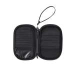 Estojo organizador de viagem em PU com fecho de correr e proteção RFID