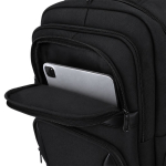 Mochila acolchoada em poliéster e PU com espaço para portátil 15'' 27L