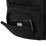 Mochila acolchoada em poliéster e PU com espaço para portátil 15'' 27L