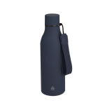 Garrafa térmica aço inoxidável reciclado, acabamento borracha 480ml