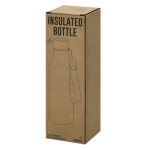 Garrafa térmica aço inoxidável reciclado, acabamento borracha 480ml