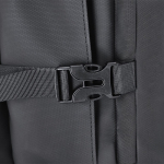 Mochila de viagem em PU com abertura de 180° e vários bolsos 18L
