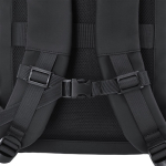 Mochila de viagem em PU com abertura de 180° e vários bolsos 18L