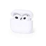 Auscultadores sem fios 5.3 plástico reciclado com controlo tátil 300mAh cor branco primeira vista