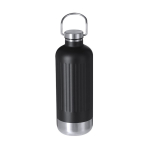 Garrafa térmica aço inoxidável reciclado tampa hermética e pega 800ml cor preto primeira vista