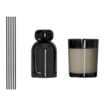 Conjunto aromático em vidro com difusor de 120ml e vela perfumada