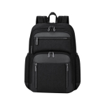 Mochila de poliéster para portátil com vários compartimentos 15'' cor preto primeira vista