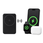 Power bank magnética 3 em 1 com suporte traseiro ajustável 10000mAh
