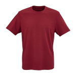 T-shirt unissexo de algodão orgânico com gola canelada 140 g/m2 cor bordeaux segunda vista
