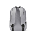 Mochila leve em plástico reciclado e interior acolchoado para PC 15,6'' cor cinzento vista traseira 