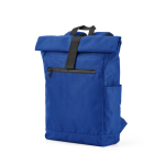 Mochila com fecho enrolável em plástico reciclado para portátil 15,6'' cor azul