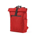 Mochila com fecho enrolável em plástico reciclado para portátil 15,6'' cor vermelho