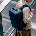 Mochila de cabine em plástico reciclado resistente à água para 17'' cor azul-marinho
