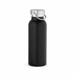 Garrafa térmica em aço inoxidável reciclado com acabamento mate 530ml cor preto