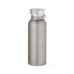 Garrafa térmica em aço inoxidável reciclado com acabamento mate 530ml cor prateado