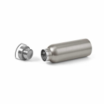 Garrafa térmica em aço inoxidável reciclado com acabamento mate 530ml cor prateado terceira vista 