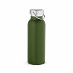 Garrafa térmica em aço inoxidável reciclado com acabamento mate 530ml cor verde militar