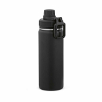Garrafa térmica em aço inoxidável reciclado com tampa dupla 500ml cor preto