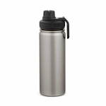 Garrafa térmica em aço inoxidável reciclado com tampa dupla 500ml cor prateado segunda vista