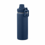 Garrafa térmica em aço inoxidável reciclado com tampa dupla 500ml cor azul-marinho