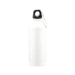 Garrafa em aço inoxidável reciclado com acabamento brilhante 510ml cor branco vista frontal 