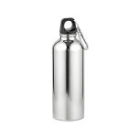 Garrafa em aço inoxidável reciclado com acabamento brilhante 510ml cor prateado vista frontal 