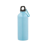 Garrafa em aço inoxidável reciclado com acabamento brilhante 510ml cor azul-claro vista frontal 
