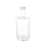 Garrafa cilíndrica de vidro com tampa prateada antigotas 540ml vista principal