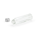 Garrafa de vidro com tampa de rosca prateada antigota 510 ml cor transparente terceira vista 
