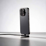Cabo carregamento rápido USB-C suporte para telemóvel integrado 60W cor preto vista de ambiente 