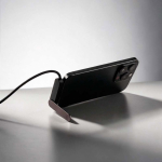 Cabo carregamento rápido USB-C suporte para telemóvel integrado 60W cor preto