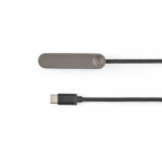 Cabo carregamento rápido USB-C suporte para telemóvel integrado 60W cor preto vista frontal 