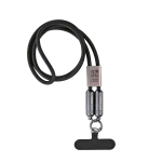 Cabo carregamento USB-C com liga de zinco e fita ajustável 60W vista principal