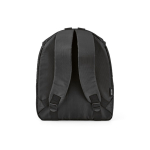 Mochila térmica em poliéster reciclado com fecho duplo 12L cor preto vista traseira 