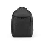 Mochila térmica em poliéster reciclado com fecho duplo 12L cor preto vista frontal 