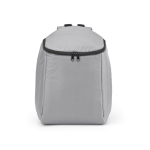 Mochila térmica em poliéster reciclado com fecho duplo 12L cor cinzento vista frontal 