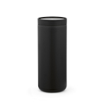Copo de viagem de parede dupla em aço inoxidável reciclado 500ml cor preto
