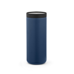 Copo de viagem de parede dupla em aço inoxidável reciclado 500ml cor azul-marinho