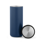 Copo de viagem de parede dupla em aço inoxidável reciclado 500ml cor azul-marinho segunda vista