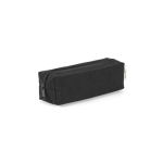 Estojo multiusos em lona reciclada com fecho de correr 270 g/m2 cor preto