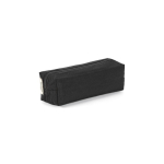 Estojo multiusos em lona reciclada com fecho de correr 270 g/m2 cor preto segunda vista